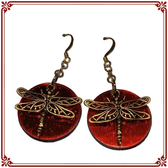 Hand Crafted Jewelry - Dragonfly Earrings Hand Crafted